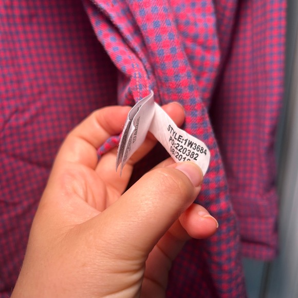Vineyard vines slim fit tucker shirt pink blue men's large‎ preppy career office - Picture 7 of 8